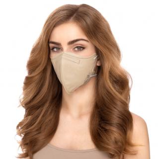 Sada 5ks BÉŽOVÝ Respirátor BreaSAFE® COMMUNITY MASK FFP2 Velikost: L