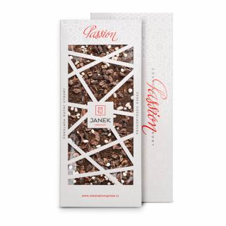 72% hořká čokoláda Passion s kávou, kakaovými boby a jasmínem