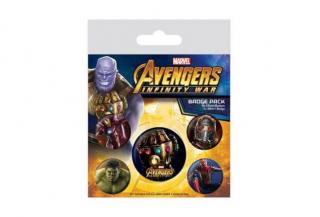 Avengers Infinity War - set odznáčků - Rukavice nekonečna