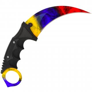 Counter-Strike KNIFY nůž - KARAMBIT - Marble Fade - Ice & Fire