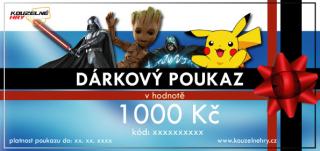 Dárkový poukaz - motiv Mix Hrdinů Hodnota: 1000