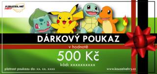 Dárkový poukaz - motiv Pokémon Hodnota: 500