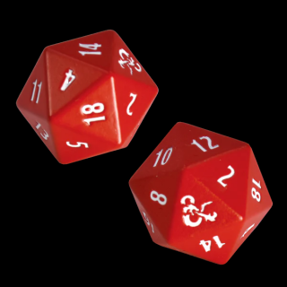 Dungeons & Dragons - kostky - Heavy Metal Red and White D20 Dice Set