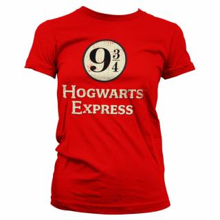 Harry Potter - červené dámské tričko - Hogwarts Express Velikost: L