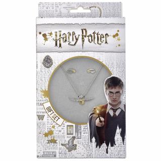 Harry Potter - náhrdelník a náušnice - Zlatonka