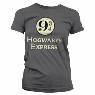 Harry Potter - šedé dámské tričko - Hogwarts Express Velikost: L