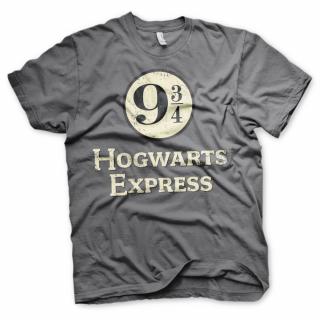 Harry Potter - šedé tričko - Hogwarts Express Velikost: XXL