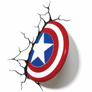 Marvel - 3D LED světlo - Captain America Shield