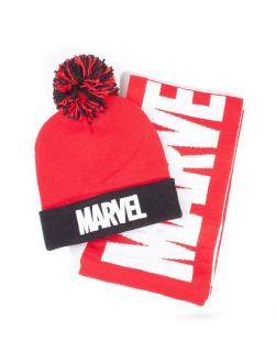 Marvel - zimní čepice a šála - Logo