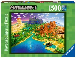 Minecraft - puzzle - Svět Minecraftu - 1500 dílků