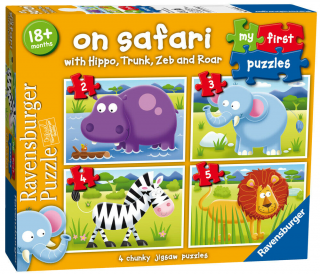 Moje první puzzle - puzzle - Na safari - 2/3/4/5 dílků