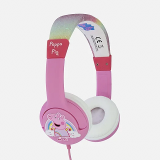 OTL - sluchátka pro děti - Prasátko Peppa Glitter Rainbow Peppa Pink