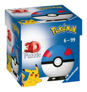 Pokémon - 3D puzzle - Puzzle-Ball Poké-Ball Motiv 2 - 54 dílků