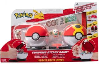Pokémon - hrací sada - Surprise Attack Game - Rockruff vs Rowlet
