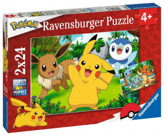 Pokémon - puzzle - Pikachu a přátelé - 2 x 24 dílků