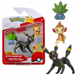 Pokémon - sada figurek - Battle Figure Set (Oddish, Umberon, Chimchar)