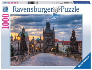 Praha: Procházka po Karlově mostě - puzzle - 1000 dílků