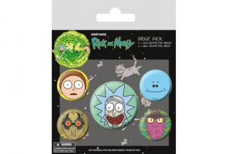Rick a Morty - placky - 5-Pack Heads