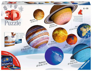 Sluneční soustava - 3D puzzle - Puzzle-Ball - 522 dílků