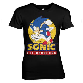 Sonic The Hedgehog - dámské tričko - Logo Velikost: M