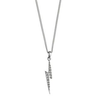 Stříbrný náhrdelník Harry Potter - Blesk s krystaly