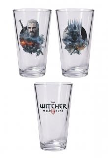 The Witcher 3: Wild Hunt - 2 pintové sklenice - Geralt & Eredin