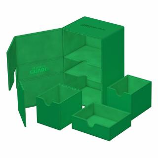 Ultimate Guard - krabička na karty - Twin Flip`n`Tray 160+ XenoSkin Monocolor Green