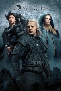 Zaklínač (Netflix) - plakát - Geralt, Yen a Ciri