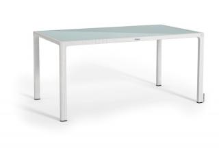 Stůl velký Barva: Bílá, Deska: Skleněná