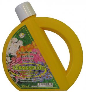 Vermesfluid-tekuté hnojivo Použití pro:: Venkovní květiny a růže 980 ml
