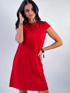 Dámské bavlněné šaty Dara Barva a velikost: Červená