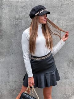 Koženková sukně Dour Barva a velikost: Černá, Velikosti: M