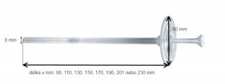 EJOT NTK U 8/60 fasádní talířová hmoždinka Velikost: 110 mm