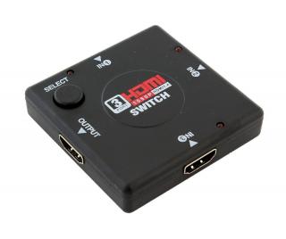 3 port HDMI SWITCH přepínač pro 1 monitor/TV + dárek MAXY 1ks 4975