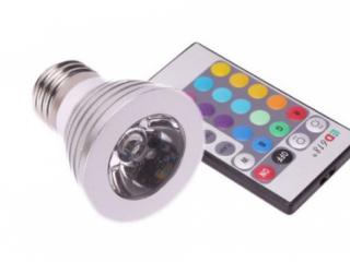 Barevná LED žárovka RGB E27 230V s dálkovým ovladačem DISCO + dárek MAXY 1ks 3070