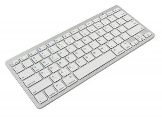 Bezdrátová klávesnice iOS/And/Win stříbrnobílá + dárek MAXY 1ks 5321