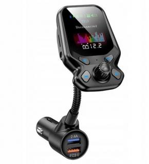 Bluetooth 5.0 FM vysílač USB MP3 nabíječka + dárek MAXY 1ks 8222