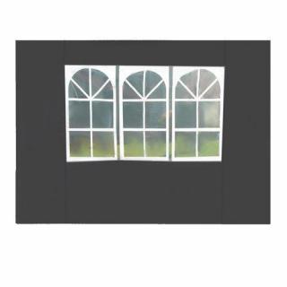 Bočnice pro stany 3 x 3 m s okny šedá + dárek MAXY 1ks 8612