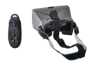 BRÝLE GOOGLE 3D VR CardBoard+ Bluetooth ovladač pro smartphone + dárek MAXY 1ks 4321
