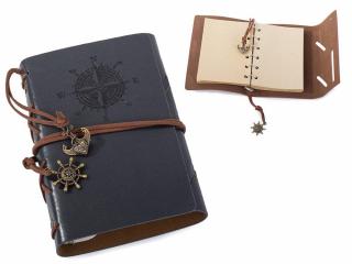 Cestovní deník s kompasem Vintage šedý + dárek MAXY 1ks 3116