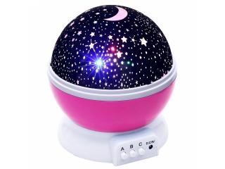 Dětská lampička projektor noční oblohy osvětlení EXTRA + dárek !! MAXY 1ks 4276
