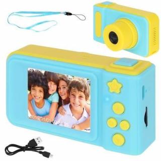 Dětský digitální fotoaparát 2GB modrožlutá +darek MAXY 1ks 5629