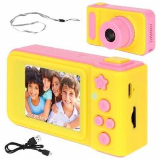 Dětský digitální fotoaparát 2GB růžovožlutá +darek MAXY 1ks 5630
