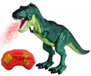 Dinosaurus na dálkové ovládání 45cm chodí se zvuky a kouřem + dárek MAXY 1ks 8020