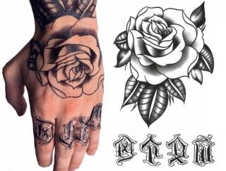 Dočasné tetovatelné omyvatelné růže VELKÝ nápis snů + dárek MAXY 1ks 3128