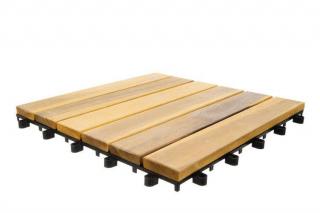 Dřevěné dlaždice matné 30 x 30 cm 10 ks + dárek MAXY 1ks 7903