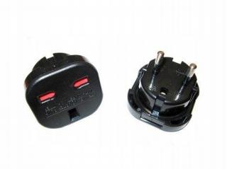 EUR adapter - UK BLACK + QUALITY MAXY 1ks 2845