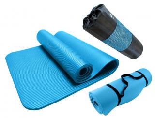 Fitness podložka na cvičení 180 x 60 cm modrá + dárek MAXY 1ks 9217