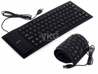 Flexibilní silikonová klávesnice k PC černá + dárek MAXY 1ks 3480