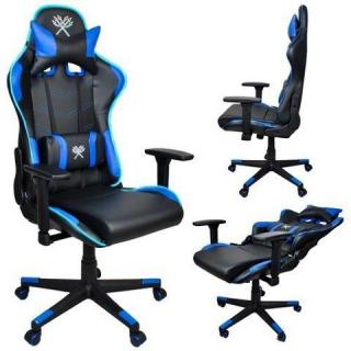 Herní židle černo modrá LED + dárek MAXY 1ks 6097